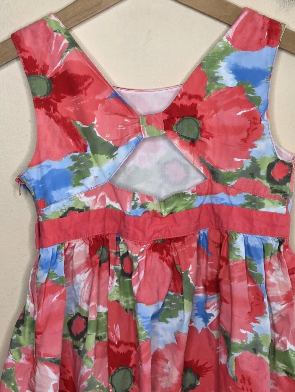 Gymboree Burst of Spring Coral Floral Sun Dress Girls Size 8 Spring Summer